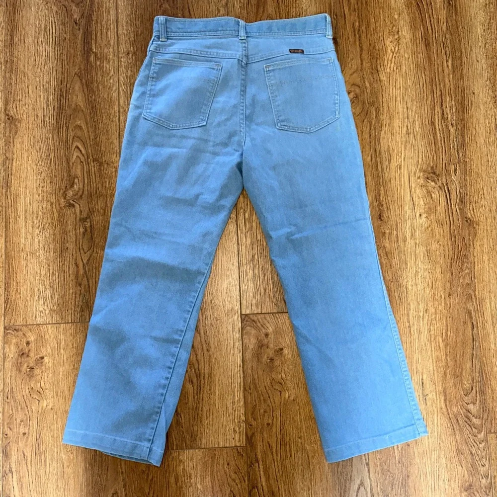 80s True Vintage Wrangler Jeans USA made Mens 30x26 Light Wash Blue Straight Leg